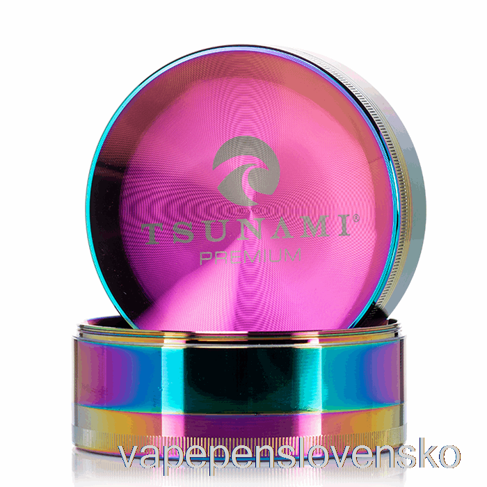 Tsunami 3,9inch 4-dielna Zapustená Horná Brúska Rainbow (100mm) Vape Shop Bratislava